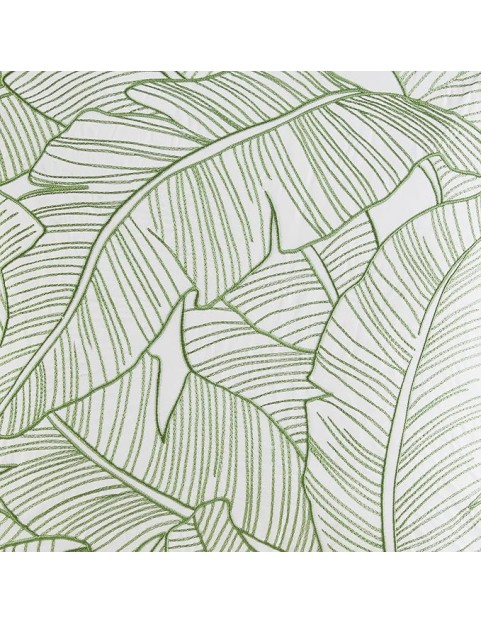 100% Cotton Duvet Cover, Coastal, Beach Cottage Design, All Season, Breathable Comforter Cover Tropical Bedding, Matching Shams, Lorelai Monstera Leaf Green Full/Queen (90"x90") 5 Piece