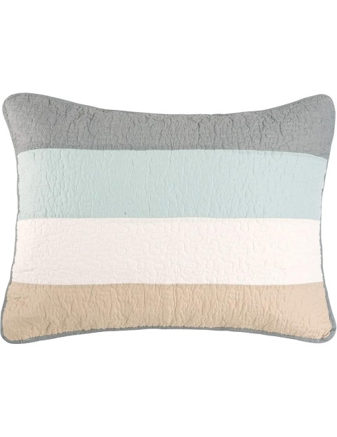 Driftwood Shores Full/Queen Bed 3 Piece Quilt Set Summer Beach Bedding Ocean Themed Coastal Reversible Machine Washable Lightweight Pieced And Embroidered Bedspread Coverlet Bedding Comforter