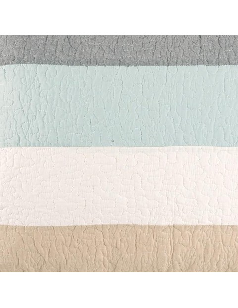 Driftwood Shores Full/Queen Bed 3 Piece Quilt Set Summer Beach Bedding Ocean Themed Coastal Reversible Machine Washable Lightweight Pieced And Embroidered Bedspread Coverlet Bedding Comforter