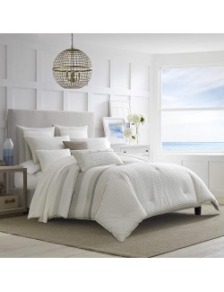 Queen Comforter Set, Cotton Reversible Bedding with Matching Shams, Ideal Home Decor for All Seasons (Saybrook Beige, Queen)