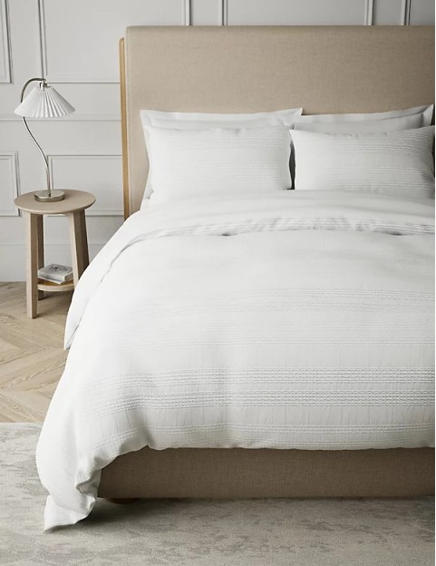 Pure Cotton Waffle Matelassé Bedding Set