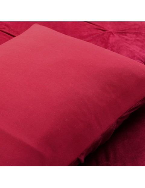 Soft Velvet Diamond Pintuck 3 Piece Comforter Set, King, Red